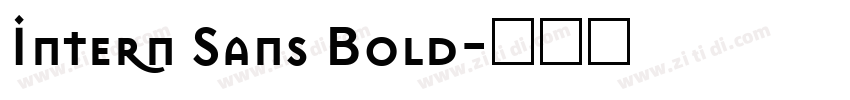 Intern Sans Bold字体转换